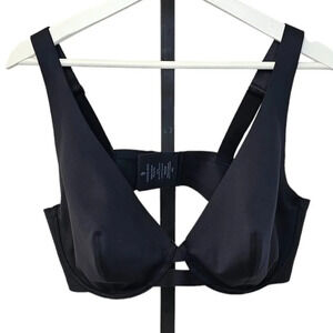 Third Love Classic Unlined  Plunge Bra Black Underwire Size 44C